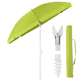 Sekey ∅ 160 cm aluminum beach umbrella with protective cover and ground sleeve, sun protection UV50+